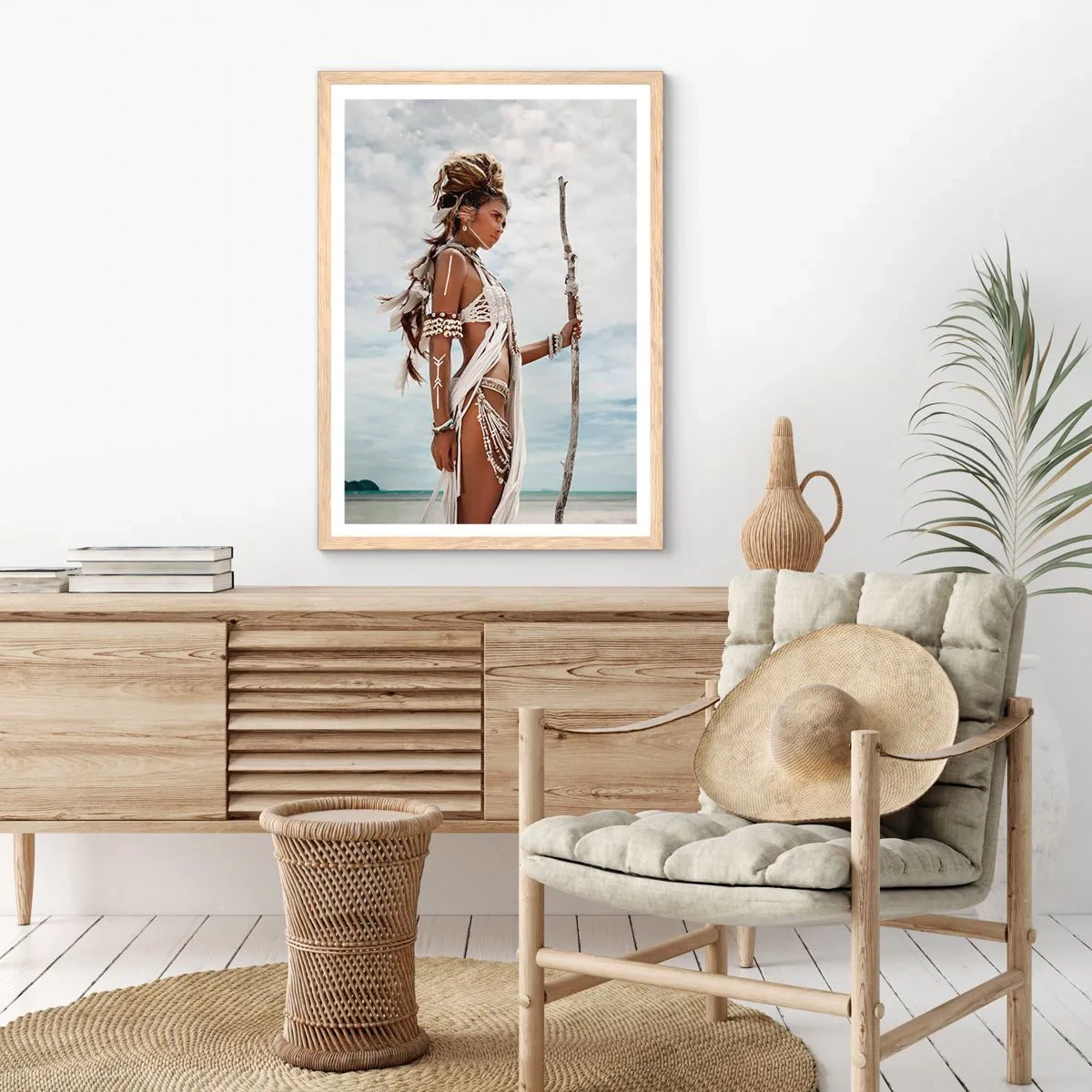 Affiche dans un chêne clair - Poster - Reine des tropiques - 61x91 cm