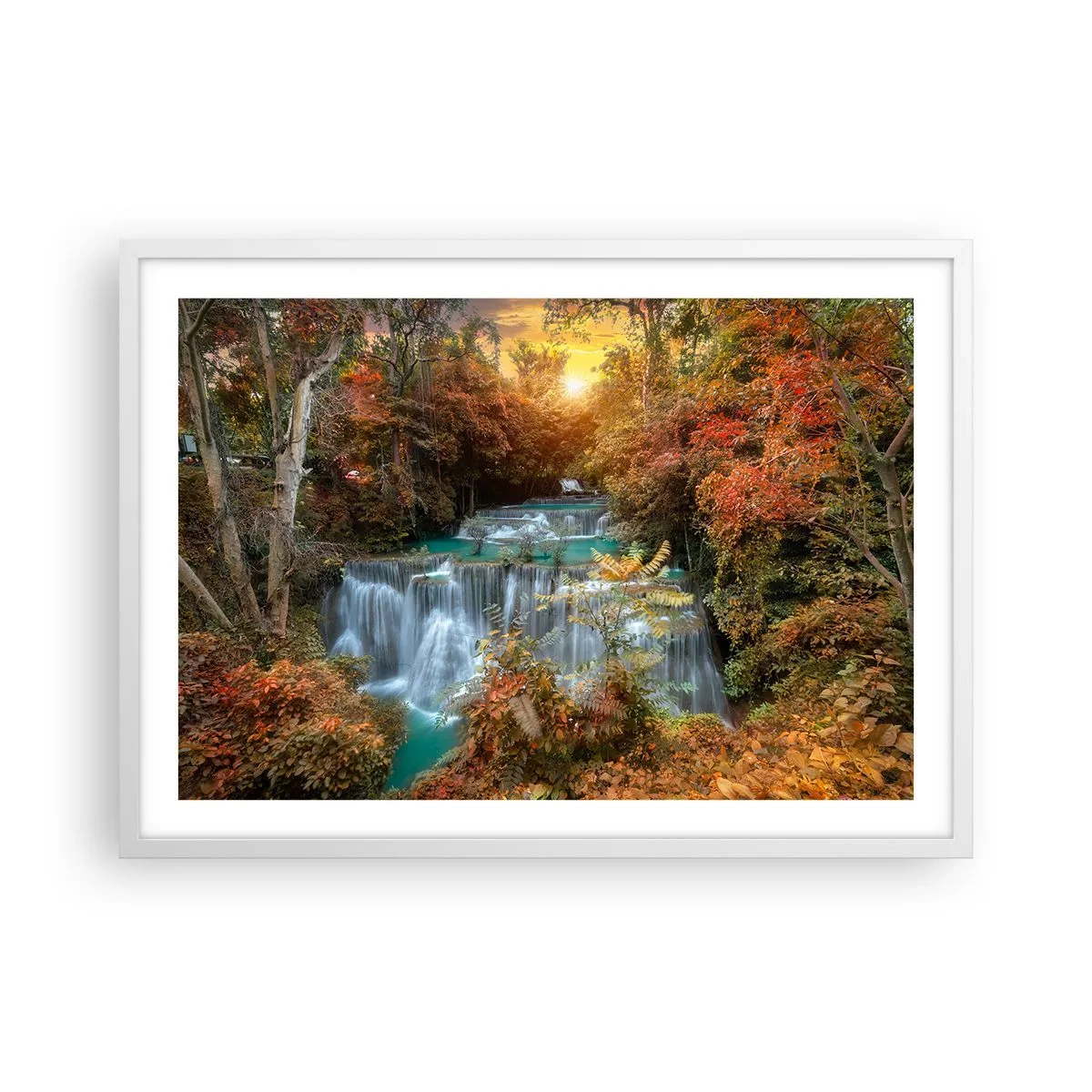 Affiche dans un cadre blanc - Poster - Trésor caché de la forêt - 70x50 cm