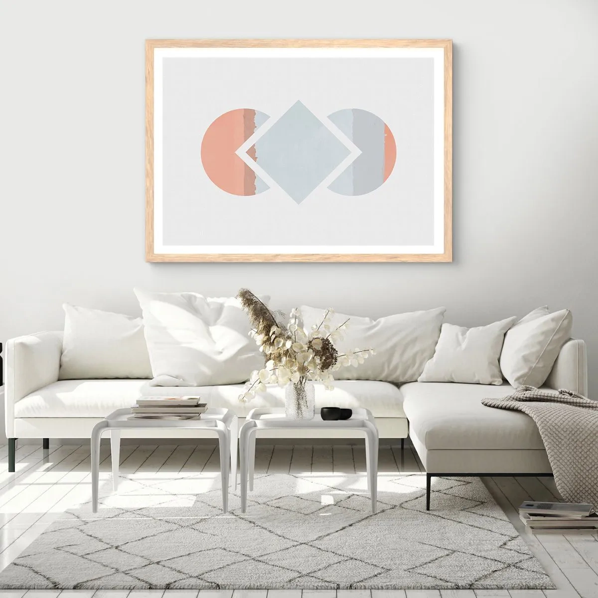 Affiche dans un chêne clair - Poster - La situation est clair - 40x30 cm