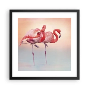 Affiche dans un cadre noir - Poster - Dans les couleurs du soleil couchant - 40x40 cm