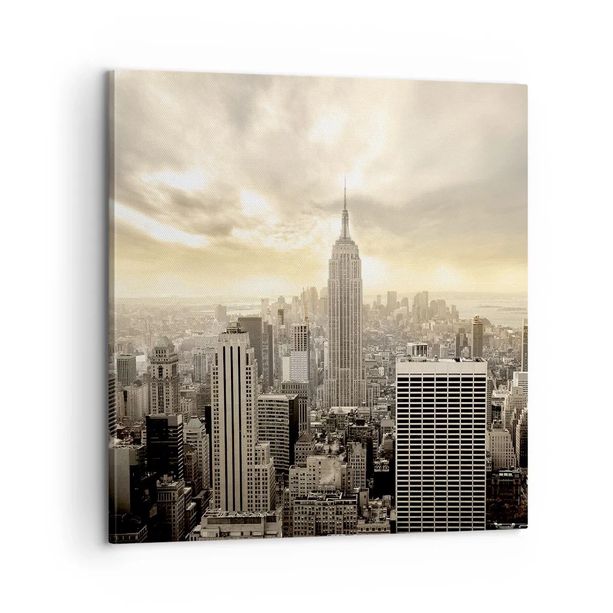 Impression sur toile - Image sur toile - New York tissé de gris - 60x60 cm