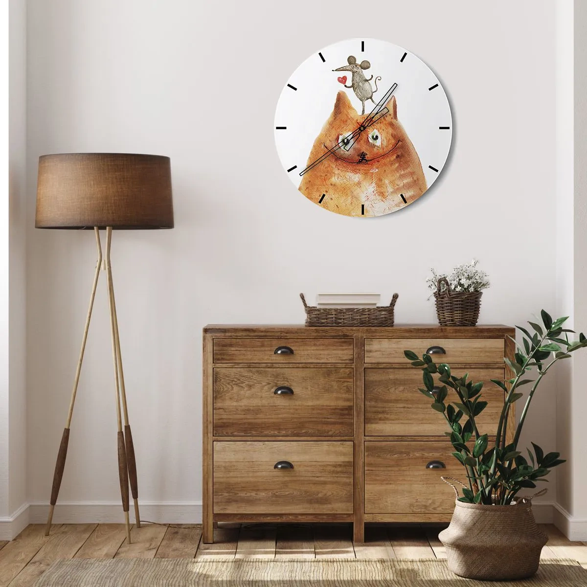 Horloge murale - Pendule murale - Amour paradoxal - 30x30 cm