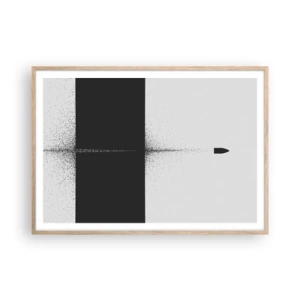 Affiche dans un chêne clair - Poster - Droit au but - 100x70 cm