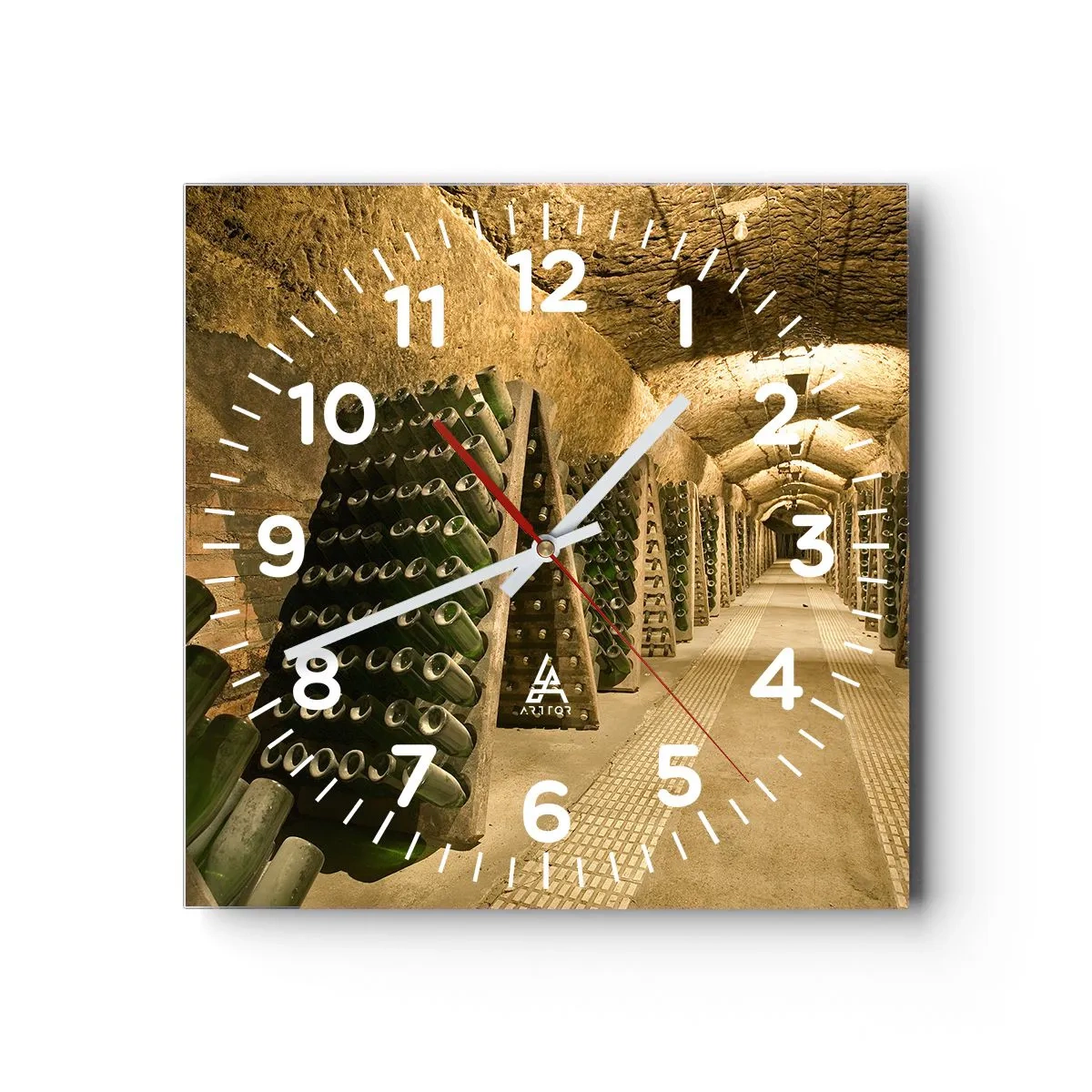 Horloge murale - Pendule murale - L'éveil du goût - 30x30 cm