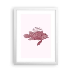 Affiche dans un cadre blanc - Poster - Un habitant des eaux exotiques - 30x40 cm