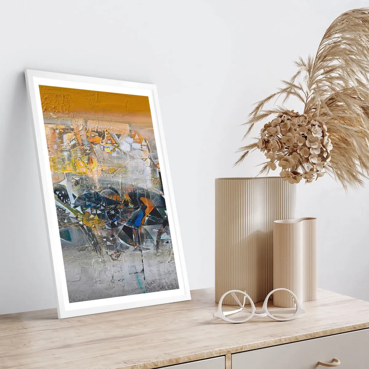 Affiche dans un cadre blanc - Poster - Tout se met en place - 70x100 cm