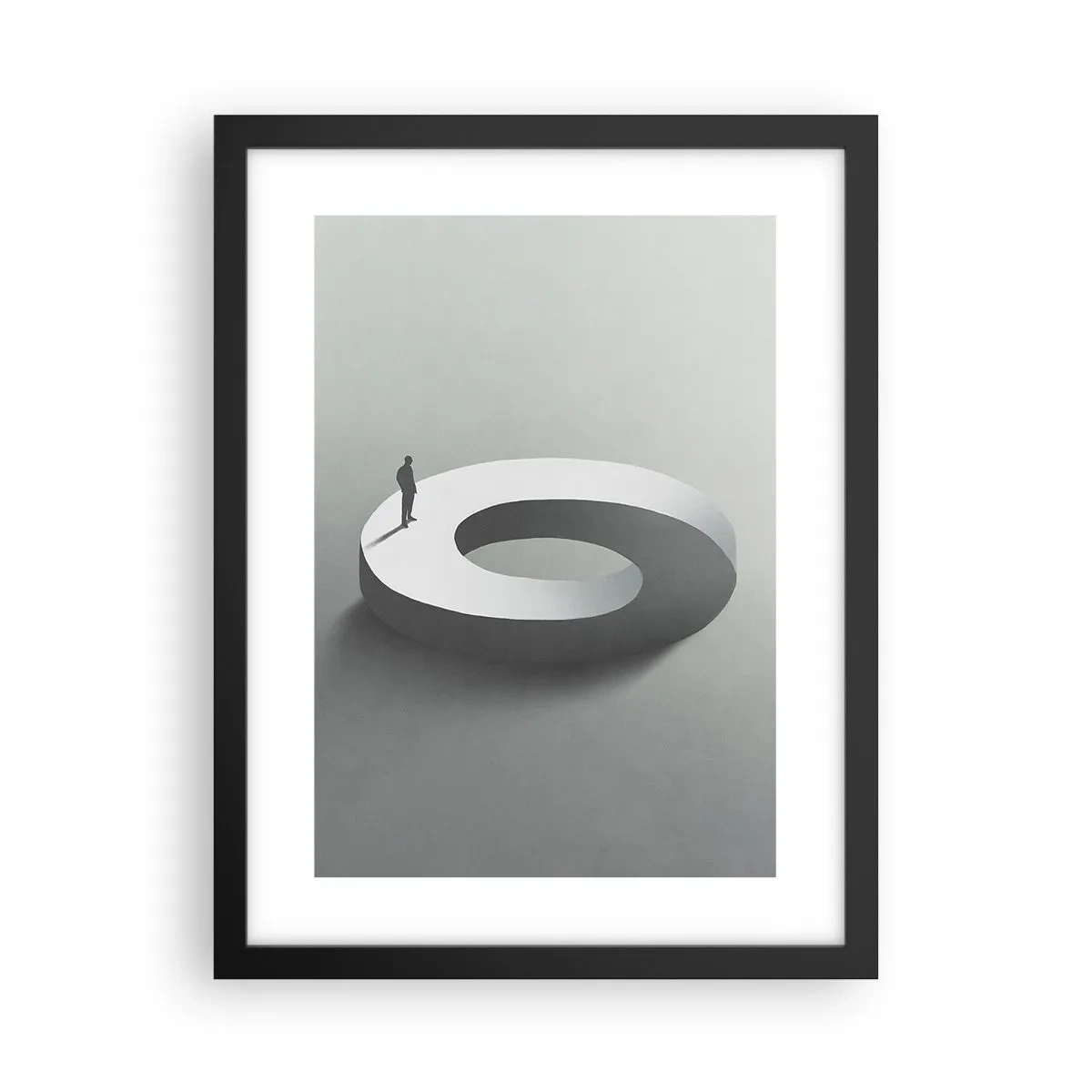 Affiche dans un cadre noir - Poster - Et sois intelligent ici - 30x40 cm