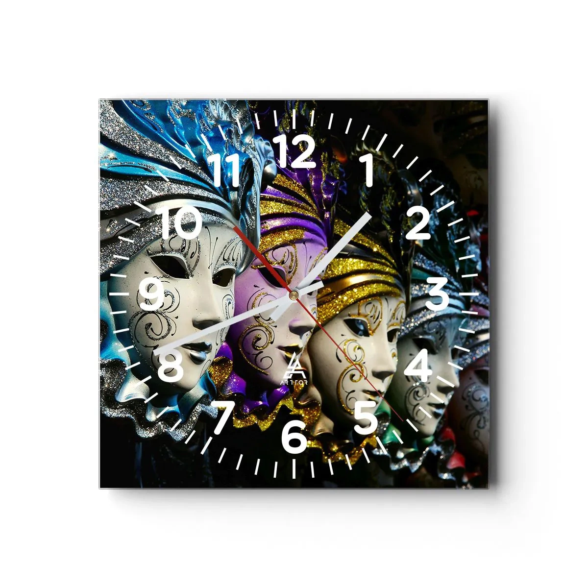 Horloge murale - Pendule murale - Mystère en or et argent - 40x40 cm
