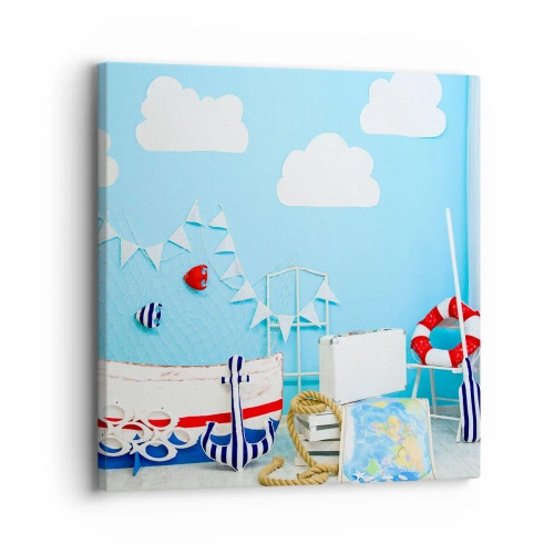 Impression sur toile - Image sur toile - Nostalgie infantile de l'aventure - 30x30 cm