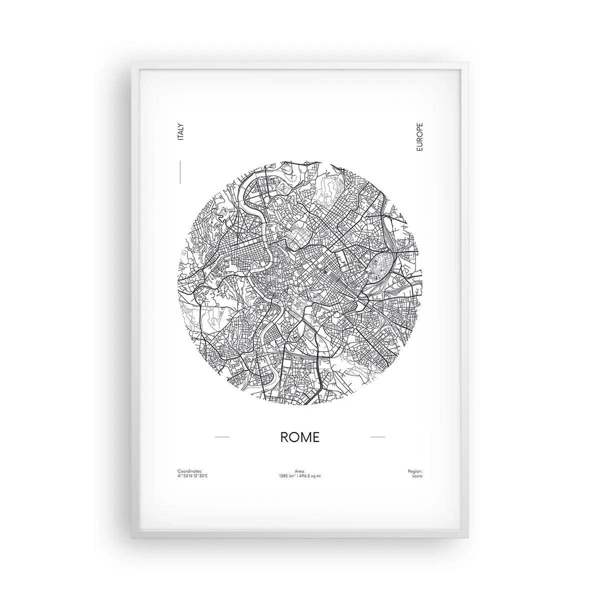 Affiche dans un cadre blanc - Poster - Anatomie de Rome - 70x100 cm