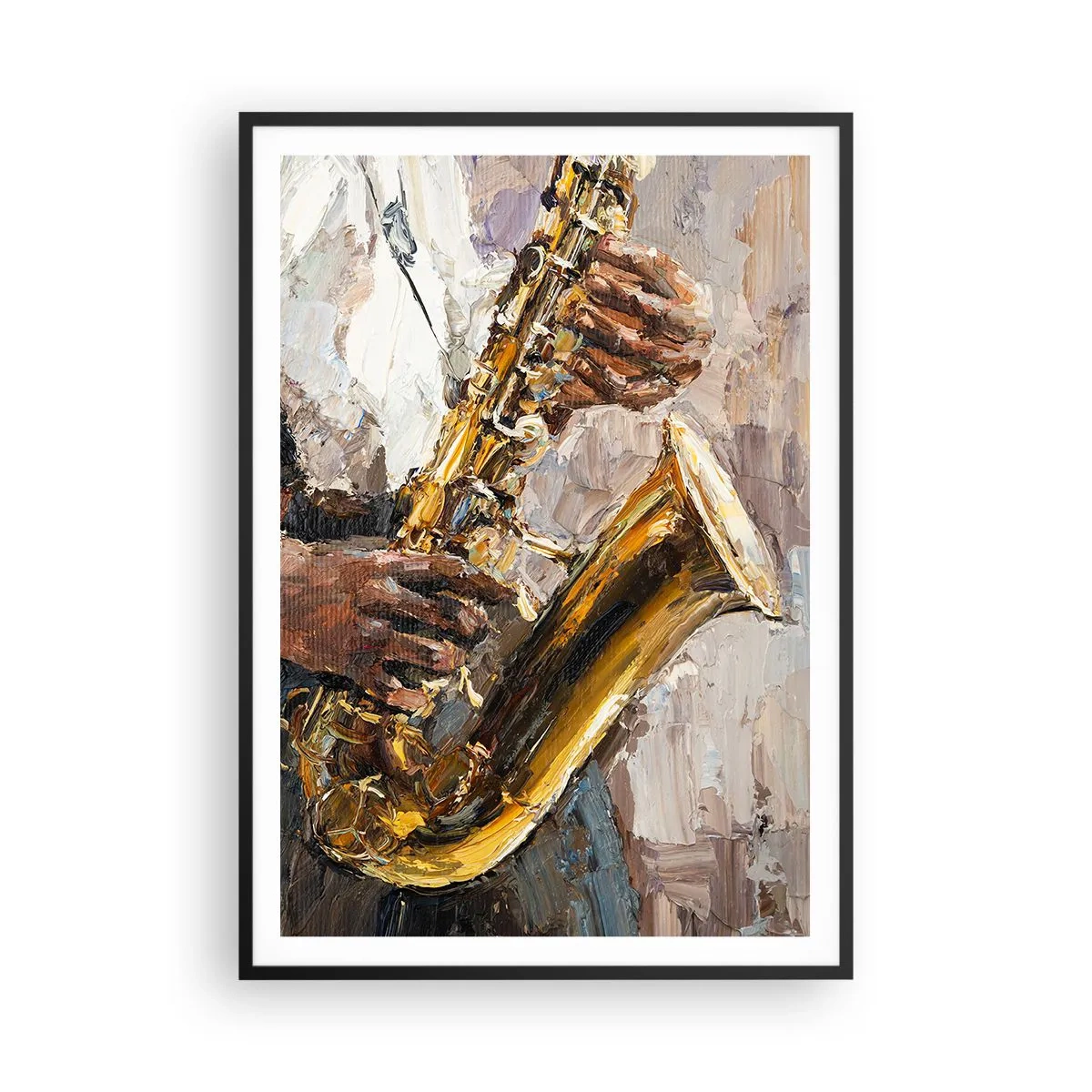 Affiche dans un cadre noir - Poster - C'est l'heure du solo - 70x100 cm