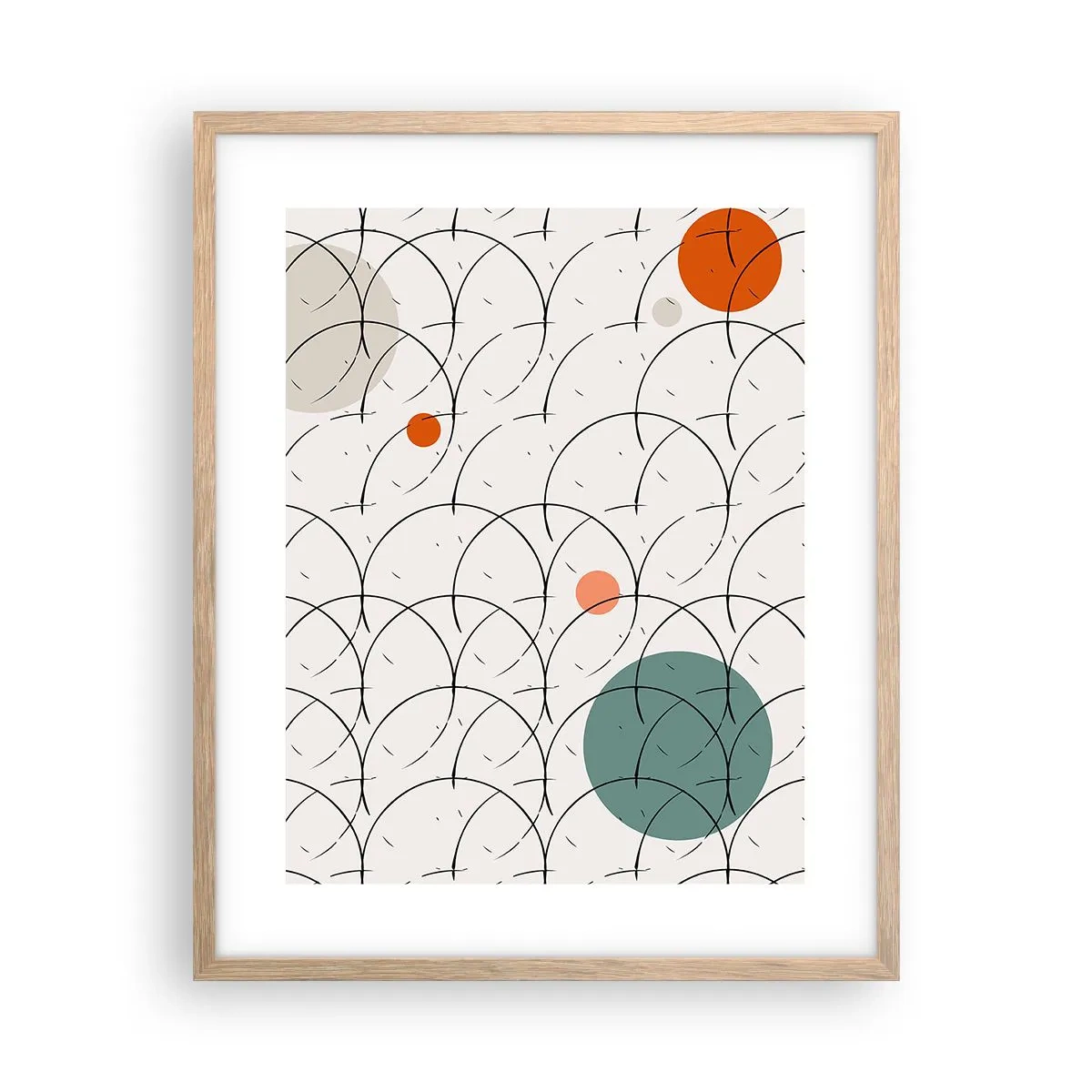 Affiche dans un chêne clair - Poster - Dans l'esprit pop art - 40x50 cm