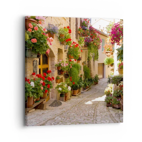 Impression sur toile - Image sur toile - Une inondation de fleurs  - 30x30 cm