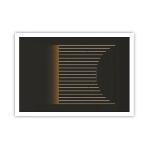 Affiche - Poster - Motif géométrique à rayures sur fond sombre - 100x70cm - Explorez les ténèbres - Décoration murale moderne pour le salon et la chambre ARTTOR