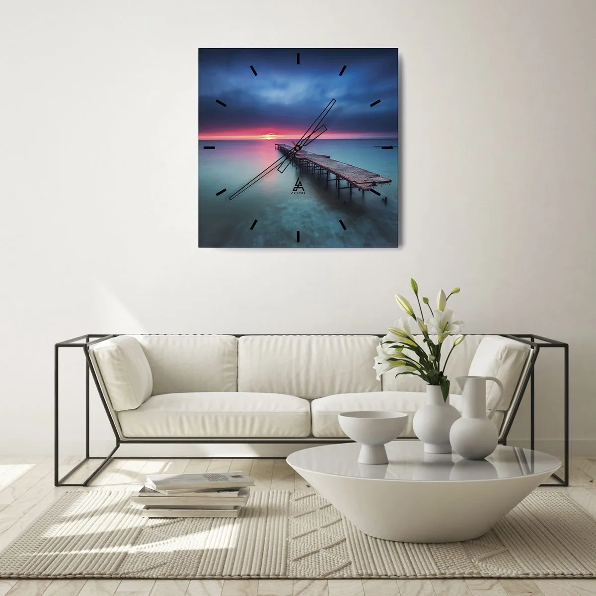 Horloge murale - Pendule murale - Entre le ciel et la terre - 30x30 cm