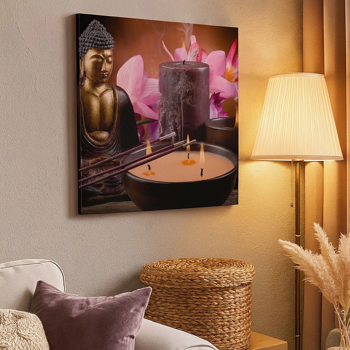 Impression sur toile - Image sur toile - Vider l'esprit, calmer le corps - 30x30 cm