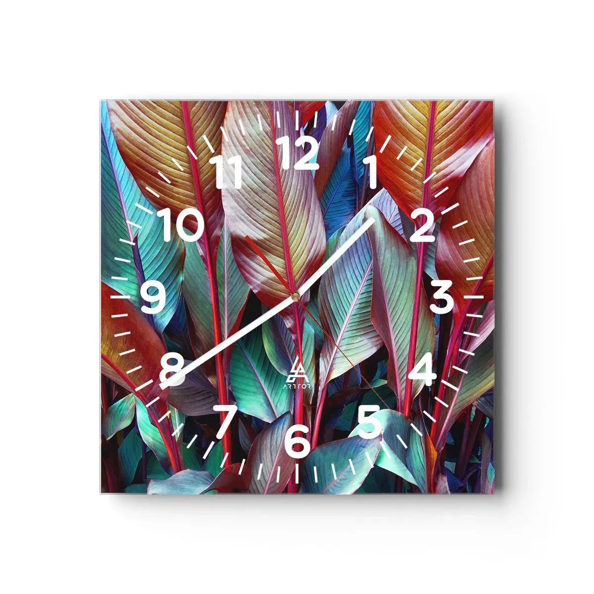 Horloge murale - Pendule murale - Un fourré coloré - 40x40 cm