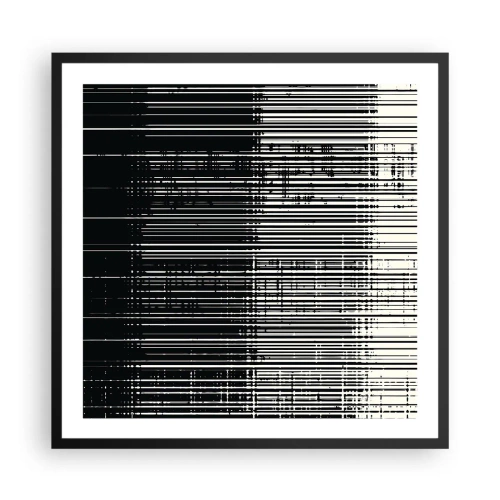 Affiche dans un cadre noir - Poster - Ondes et vibrations - 60x60 cm