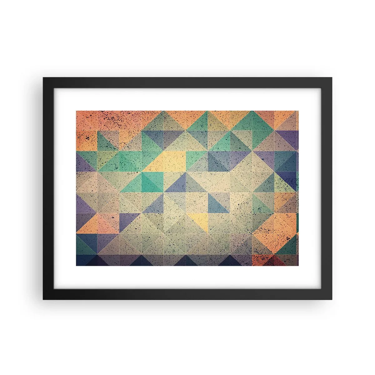 Affiche dans un cadre noir - Poster - République des triangles - 40x30 cm