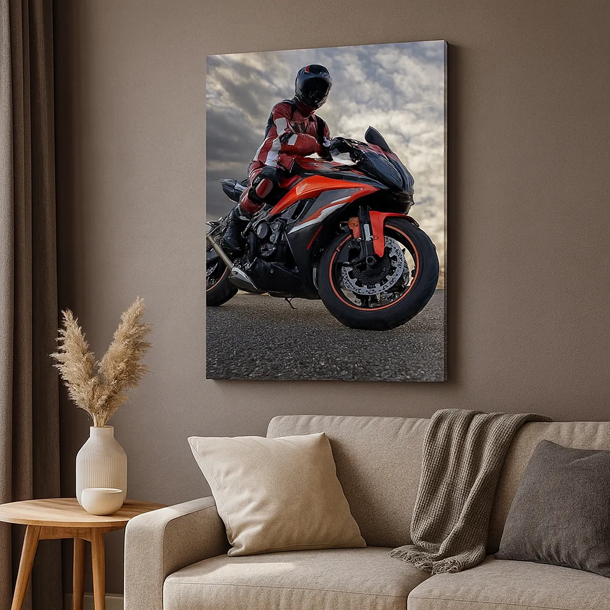 Impression sur toile - Image sur toile - Ensemble SPA relaxant avec serviettes, bougies et pierres - 50x70cm - Temps pour le corps - Décoration murale moderne pour le salon et la chambre ARTTOR