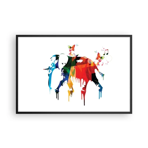 Affiche dans un cadre noir - Poster - Tout le monde peut danser - 91x61 cm