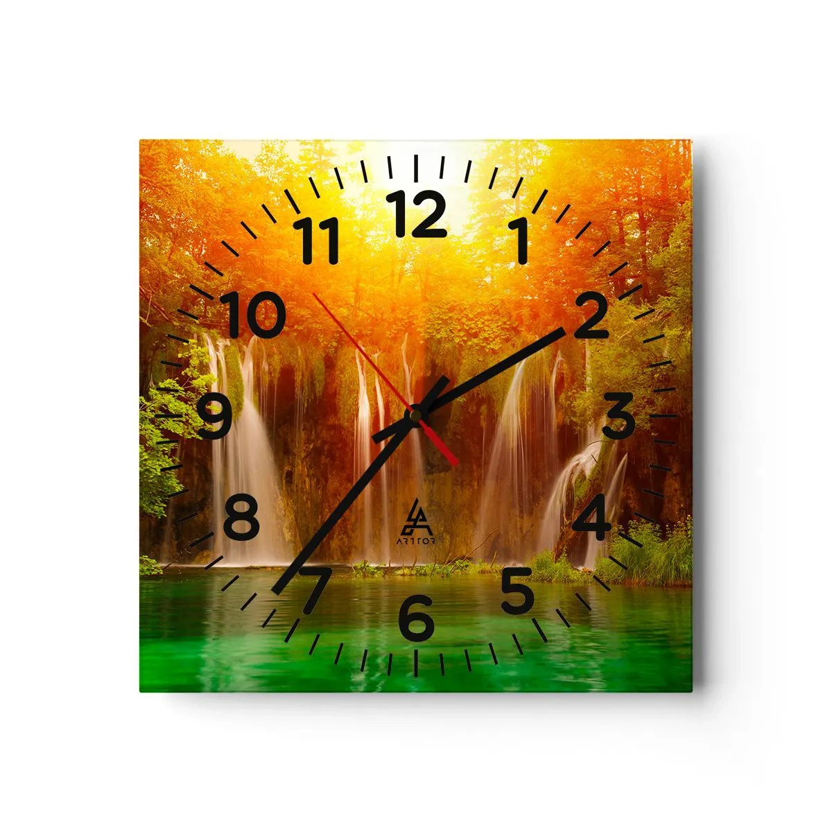 Horloge murale - Pendule murale - Au soleil et à l'ombre - 30x30 cm