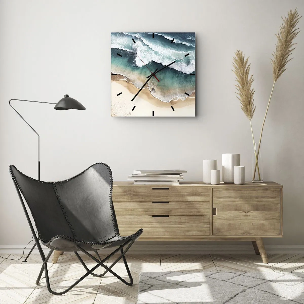 Horloge murale - Pendule murale - La rencontre éternelle - 40x40 cm