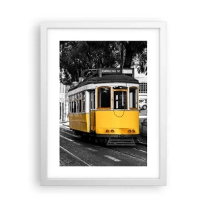 Affiche dans un cadre blanc - Poster - Et du fado en arrière-plan - 30x40 cm