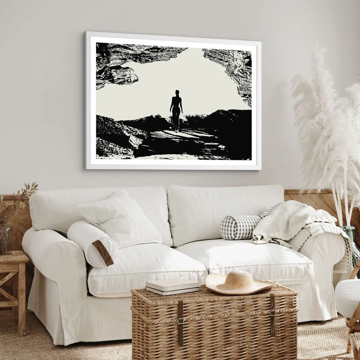 Affiche dans un cadre blanc - Poster - Nouveau look - 70x50 cm