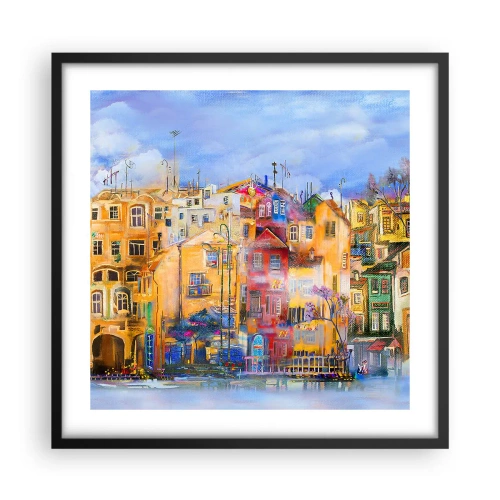 Affiche dans un cadre noir - Poster - Nous sommes ensemble - 50x50 cm