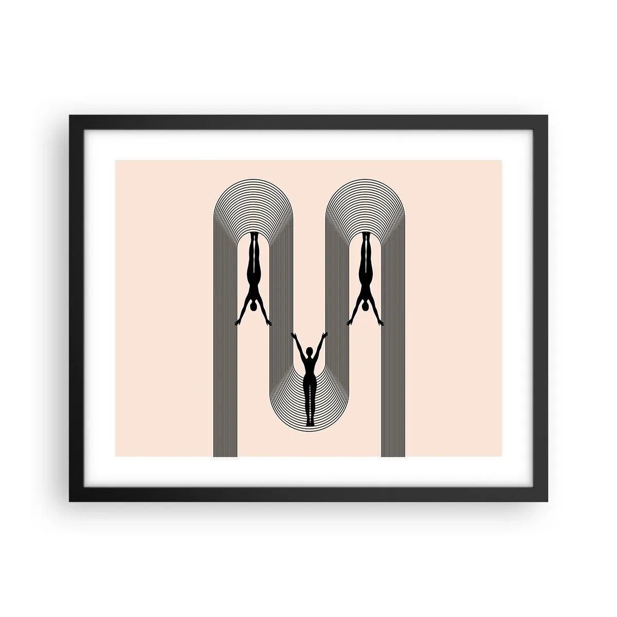 Affiche dans un cadre noir - Poster - Les jambes en l’air - 50x40 cm