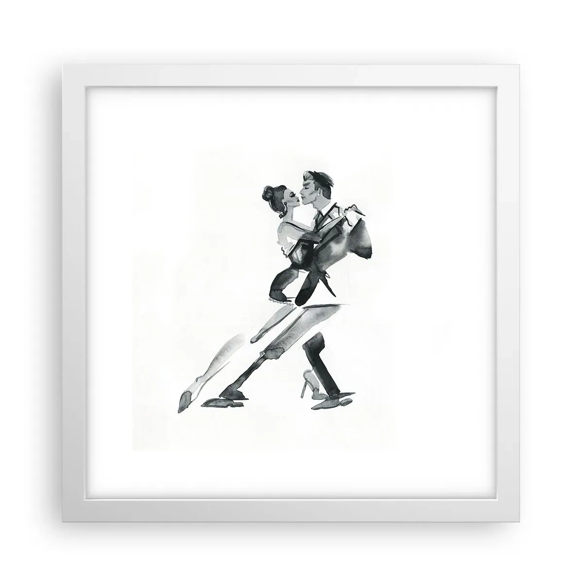 Affiche dans un cadre blanc - Poster - En un battement - 30x30 cm