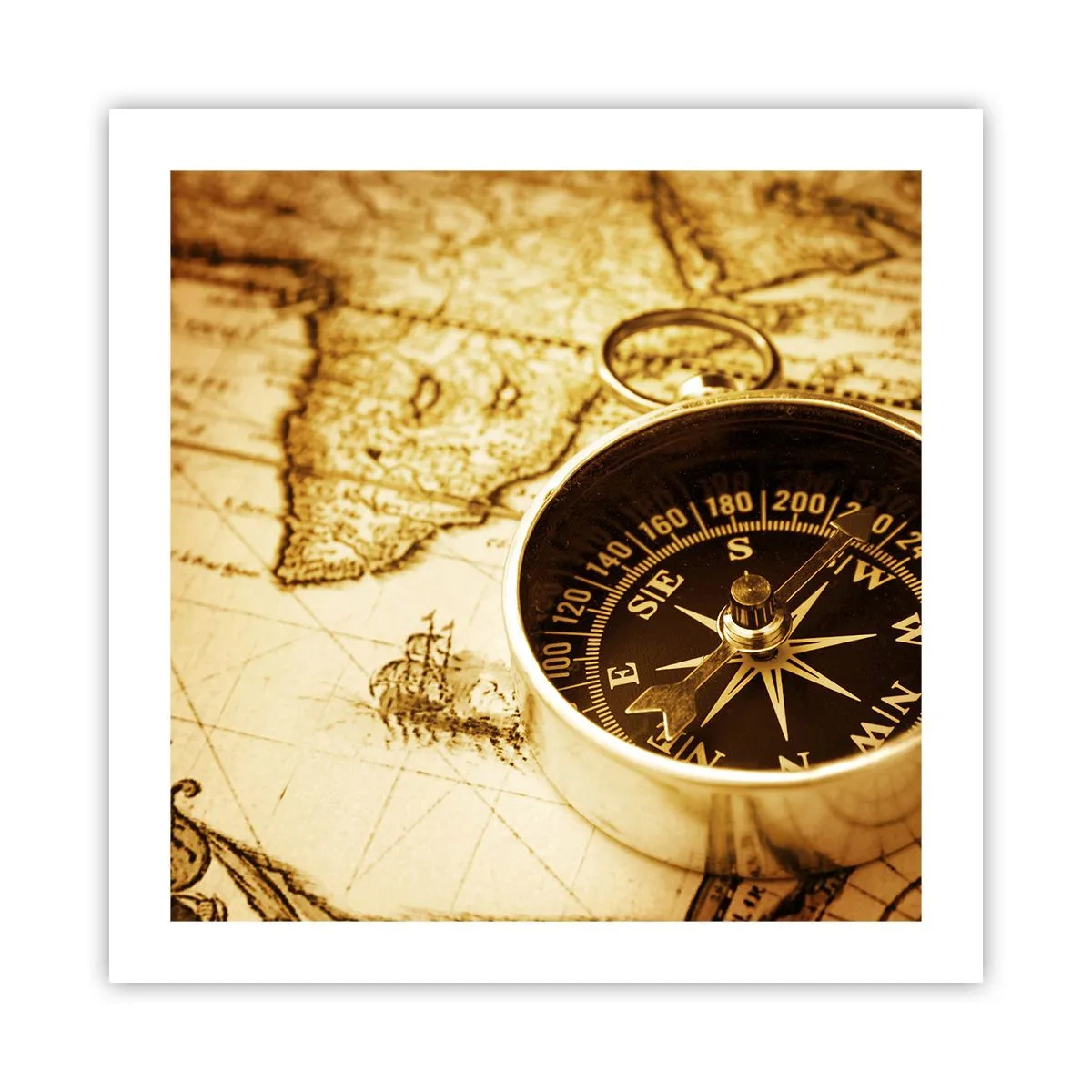 Affiche - Poster - Est ou ouest? - 50x50 cm