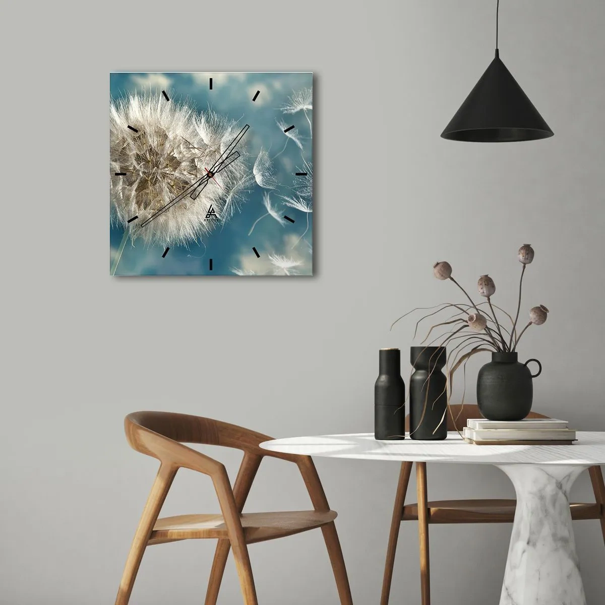 Horloge murale - Pendule murale - souffle d'ange - 30x30 cm