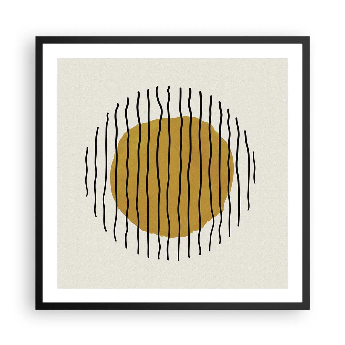 Affiche dans un cadre noir - Poster - Abstraction tremblante de chaleur - 60x60 cm