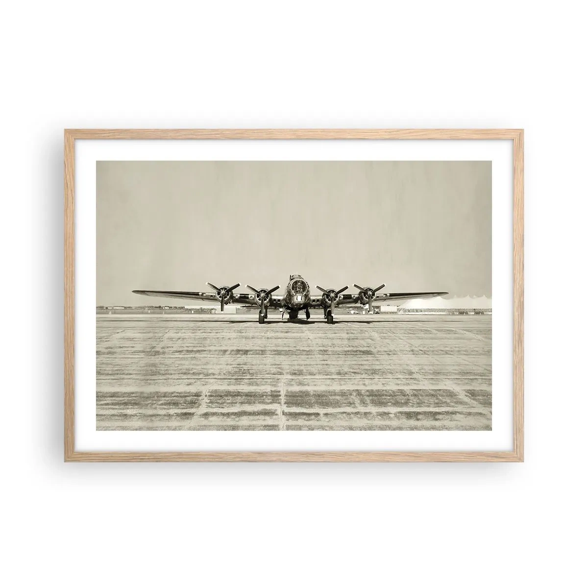 Affiche dans un chêne clair - Poster - Toujours prêt! - 70x50 cm