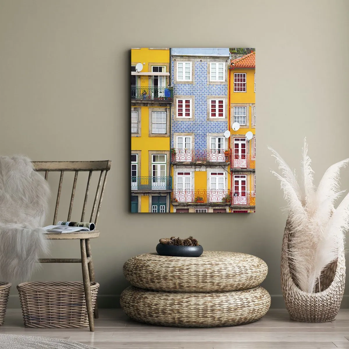 Impression sur toile - Image sur toile - Couleurs de vieille ville - 45x80 cm