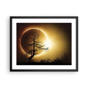 Affiche dans un cadre noir - Poster - Éclipse totale - 50x40 cm
