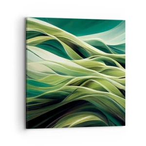 Impression sur toile - Image sur toile - Jeu de vert abstrait - 70x70 cm