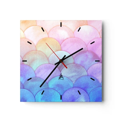 Horloge murale - Pendule murale - Écailles de perles - 40x40 cm