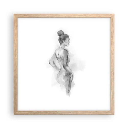 Affiche dans un chêne clair - Poster - Belle comme une peinture - 40x40 cm