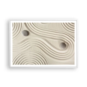 Affiche dans un cadre blanc - Poster - Touche de chaleur - 100x70 cm