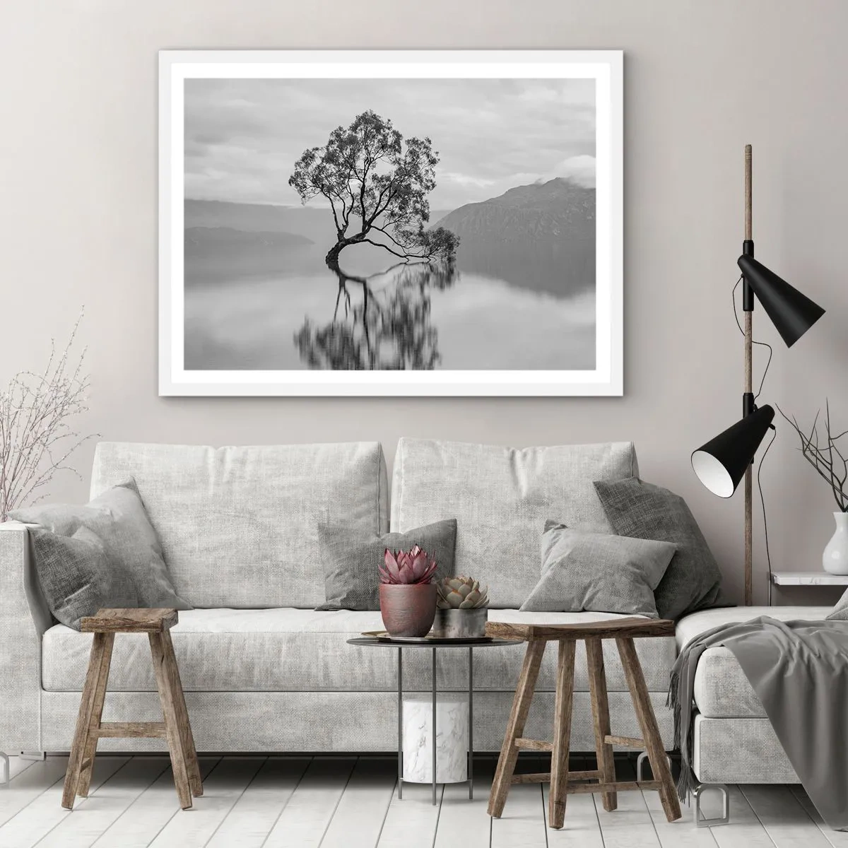 Affiche dans un cadre blanc - Poster - Un tel pays existe - 100x70 cm