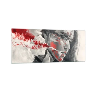 Impression sur verre - Image sur verre - Dans les fumées de l'absurde - 100x40 cm