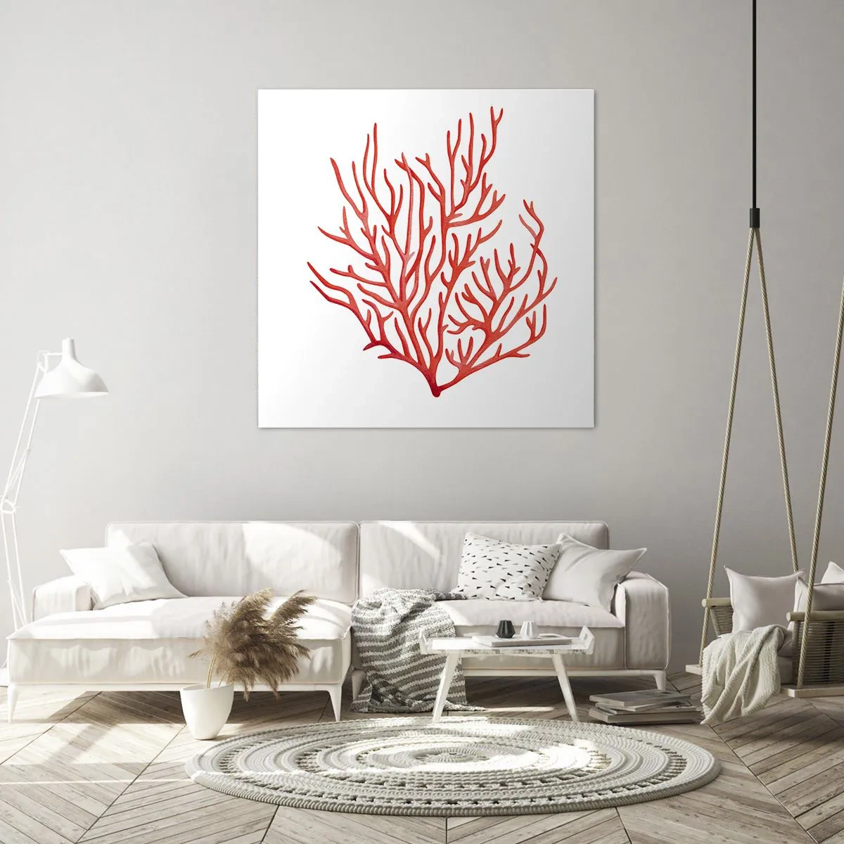 Impression sur toile - Image sur toile - Filigrane de corail - 70x70 cm