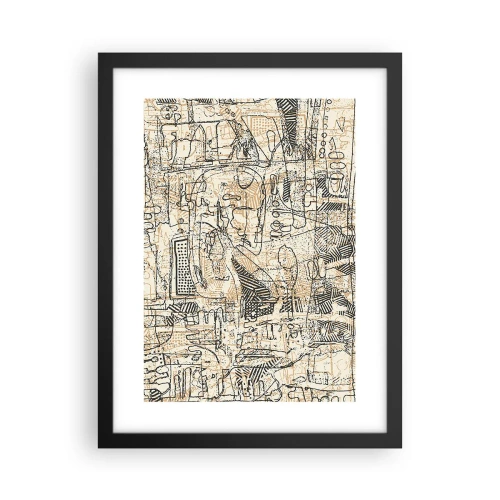 Affiche dans un cadre noir - Poster - Il attend d'être décodé - 30x40 cm