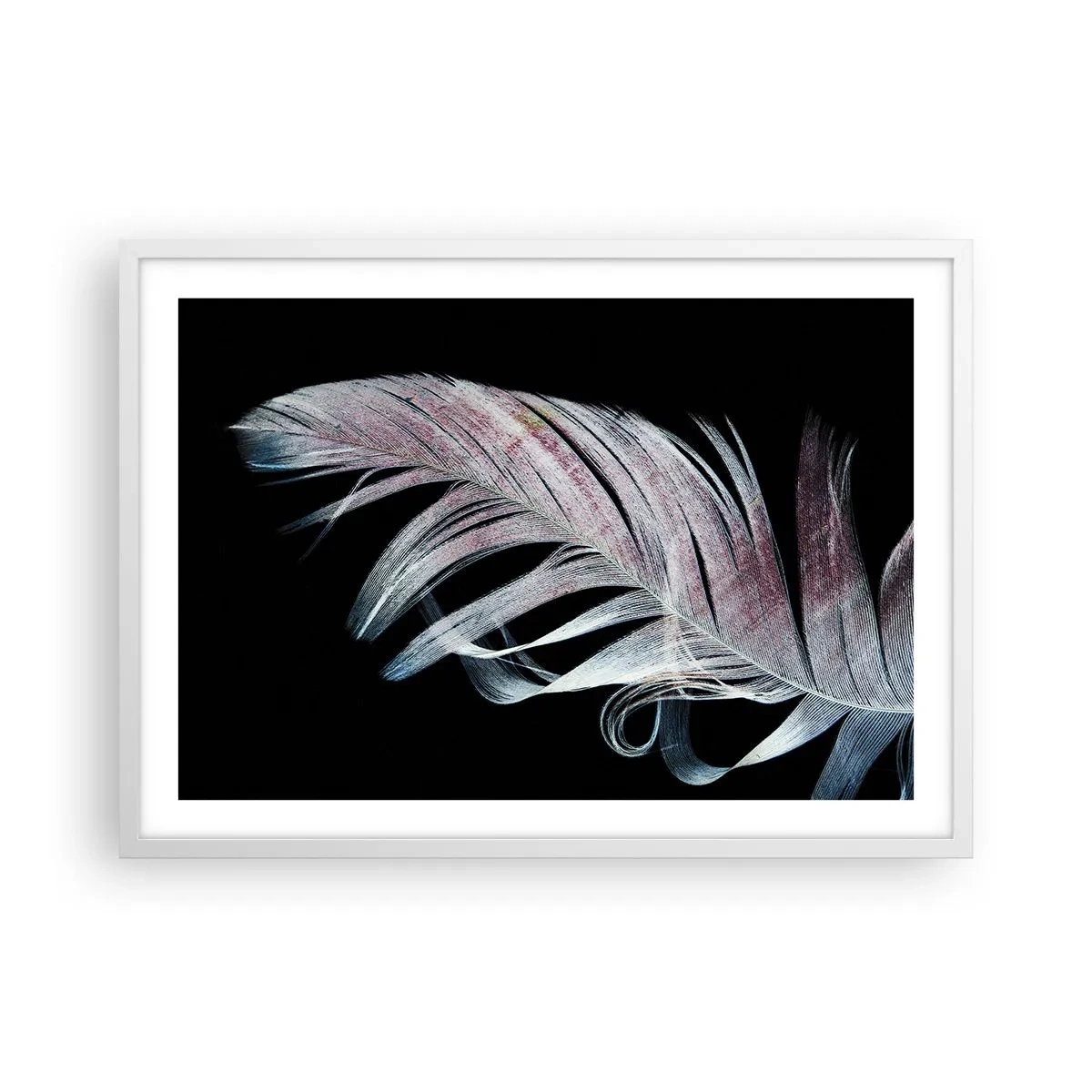 Affiche dans un cadre blanc - Poster - Pensez au toucher - 70x50 cm