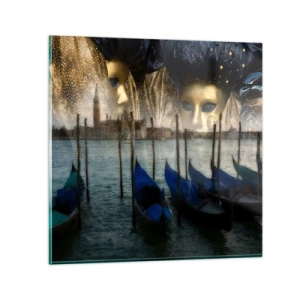 Impression sur verre - Image sur verre - Il est temps de commencer le carnaval - 40x40 cm