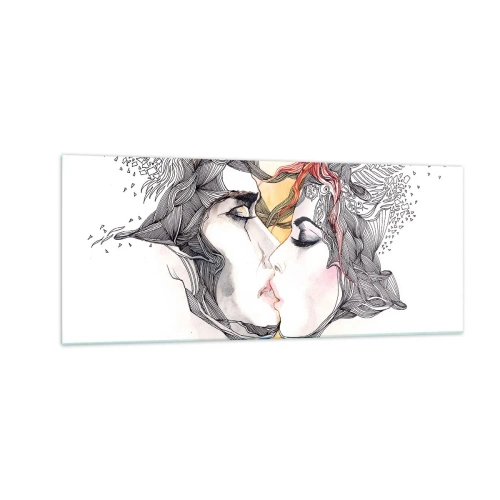 Impression sur verre - Image sur verre - Le monde n'existe pas - 100x40 cm
