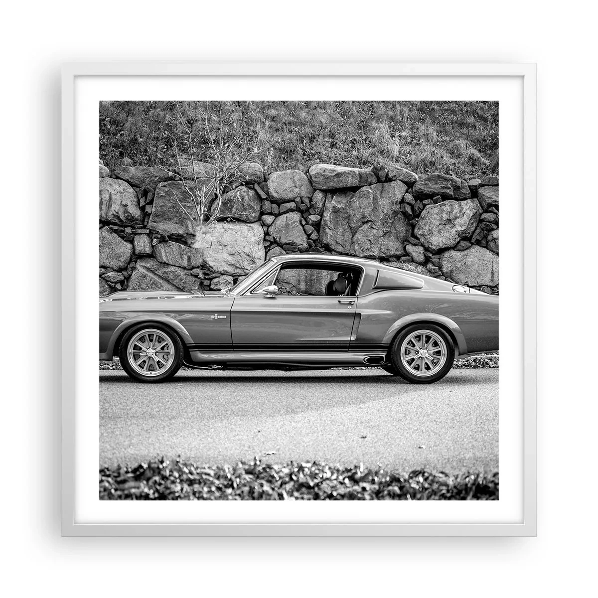 Affiche dans un cadre blanc - Poster - Légende des années 60 - 60x60 cm